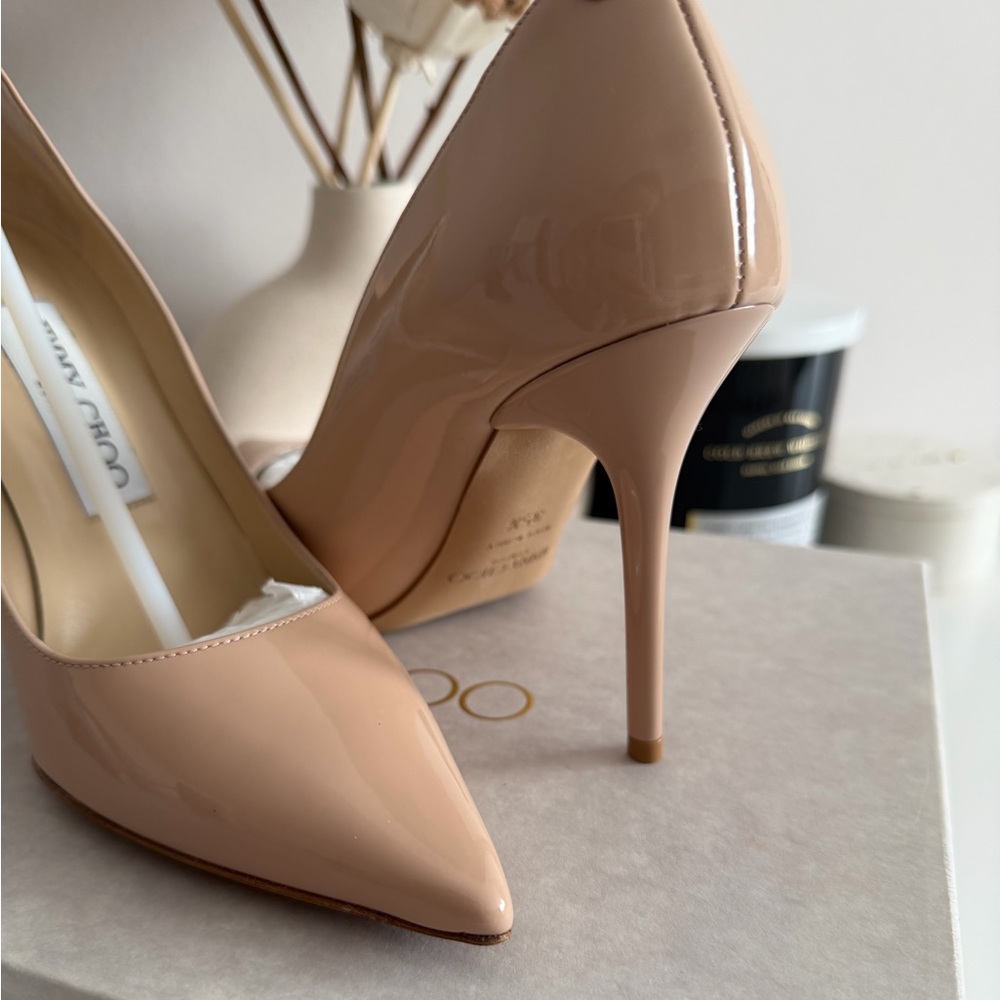 Jimmy Choo Powder Pink Patent Leather Pumps US 5.5 EU 35.5 - Picture 11 of 14